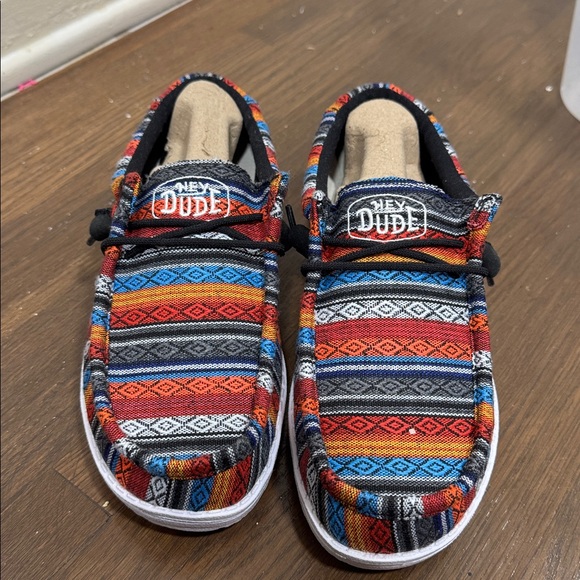 Hey Dude Colorful Striped Shoes - Picture 1 of 3